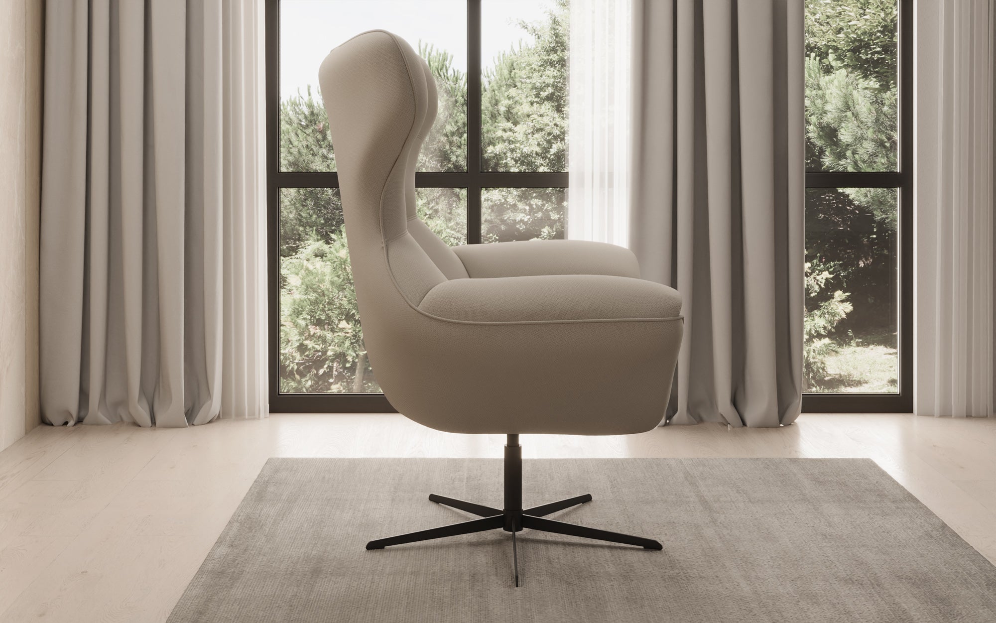 Designer Sofa-Sessel Aurelio in Stoff