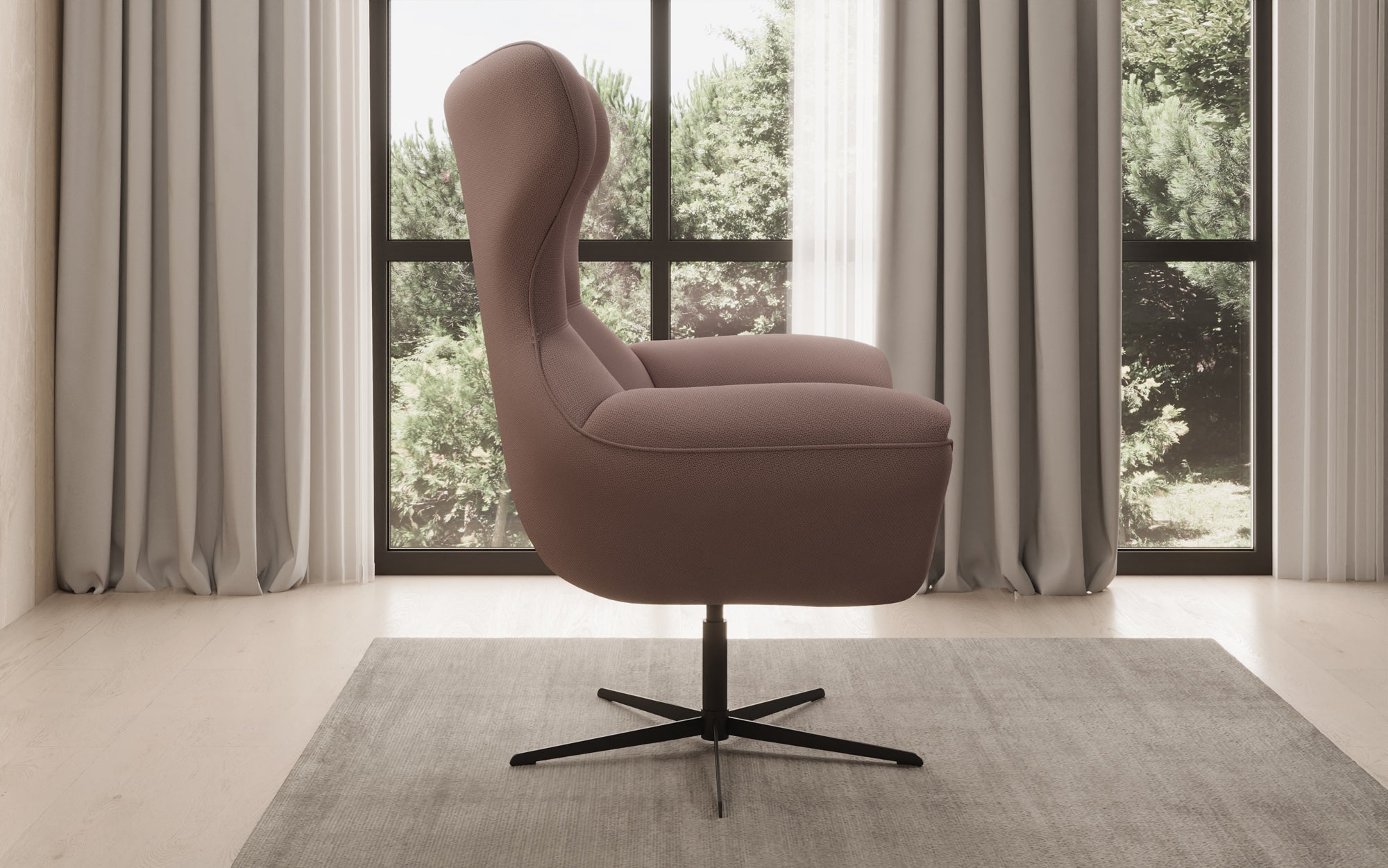 Designer Sofa-Sessel Aurelio in Stoff