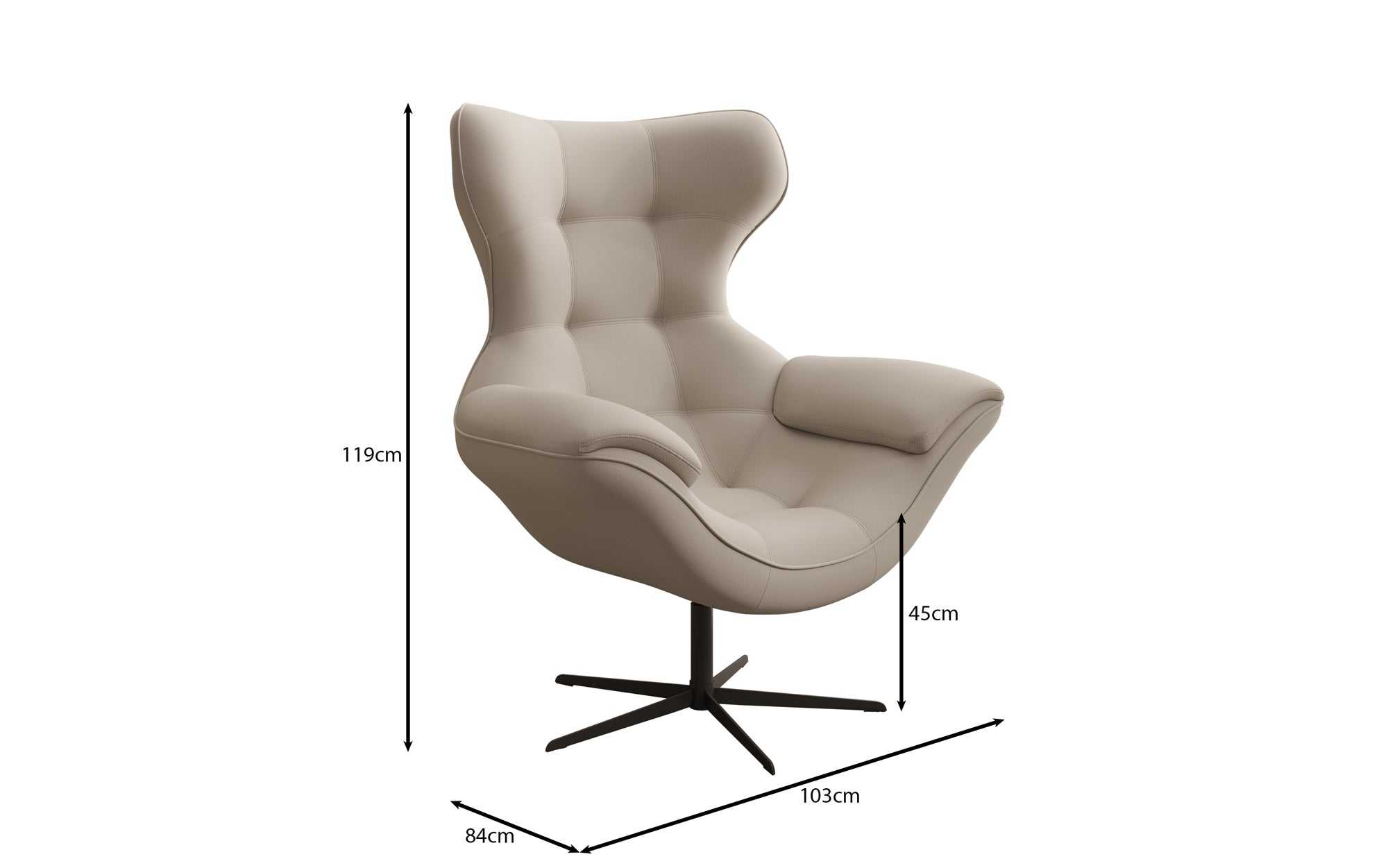 Designer sofa armchair Aurelio incl. side stool in fabric