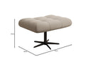 Designer sofa armchair Aurelio incl. side stool in fabric