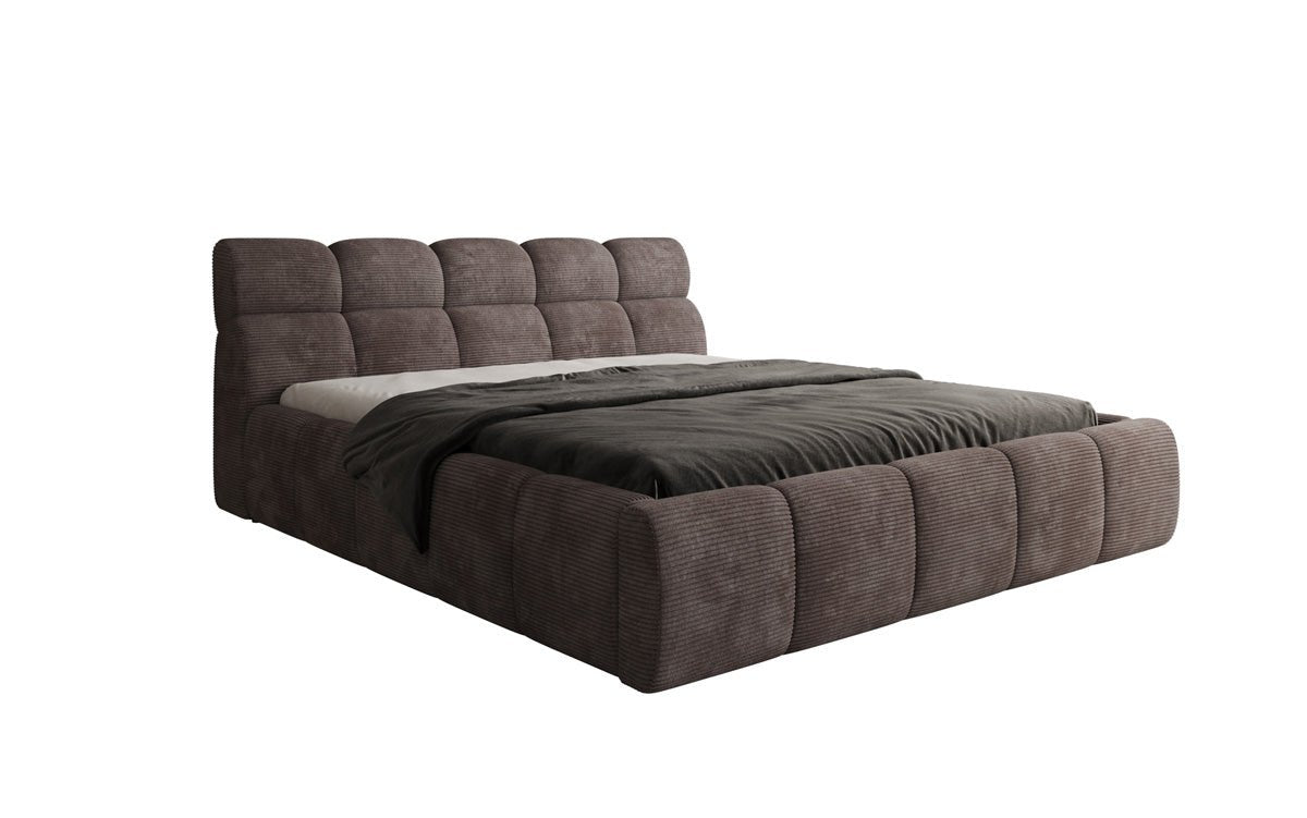 Designer Upholstered Bed Dallas Corduroy with Storage