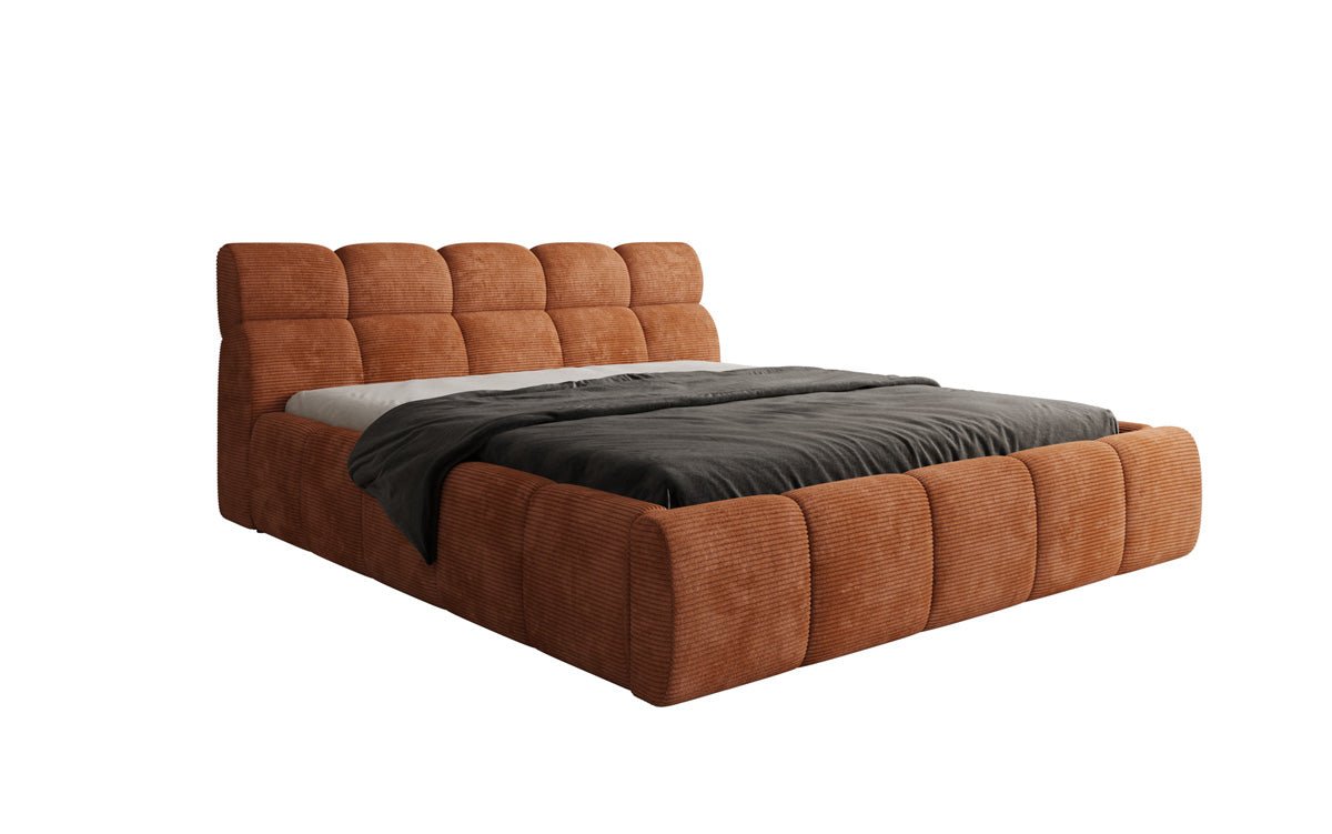 Designer Upholstered Bed Dallas Corduroy with Storage