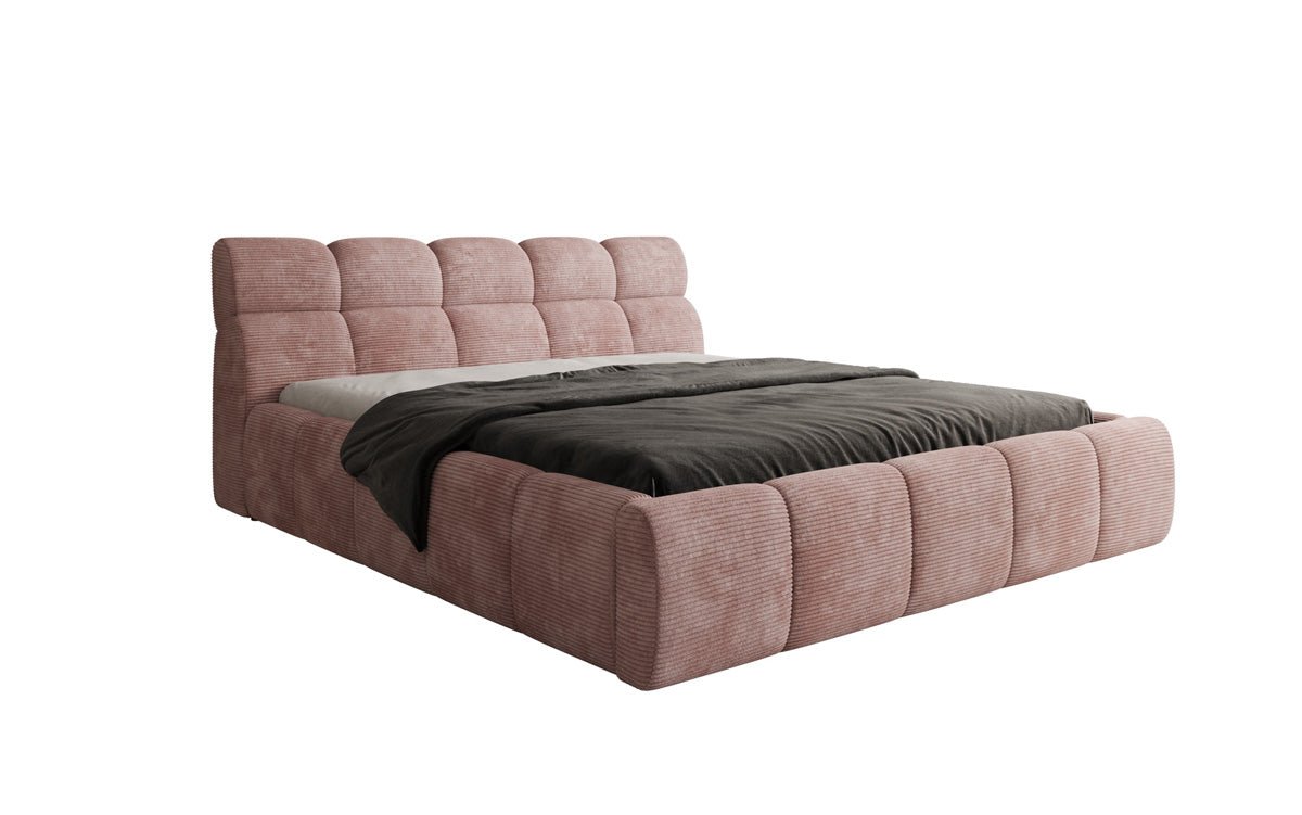 Designer Upholstered Bed Dallas Corduroy with Storage