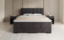 Boxspringbett Alessia mit Stauraum in Samt