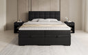 Box spring bed Alessia with storage in teddy bouclé