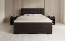 Box spring bed Alessia with storage in teddy bouclé