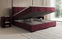 Boxspringbett Alessia mit Stauraum in Samt