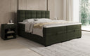 Box spring bed Alessia with storage in teddy bouclé