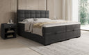 Box spring bed Alessia with storage in teddy bouclé