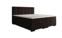 Box spring bed Alessia with storage in teddy bouclé