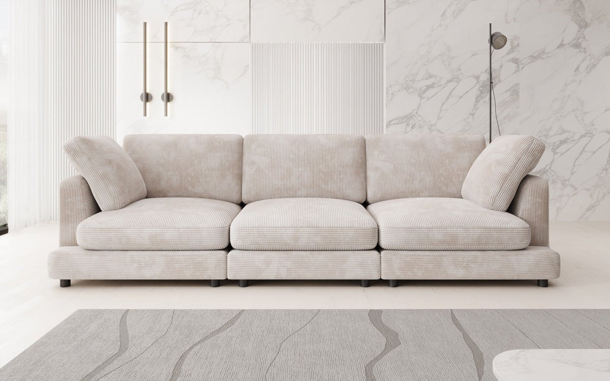 Designer 3 Seater Sofa Thalessa in Corduroy