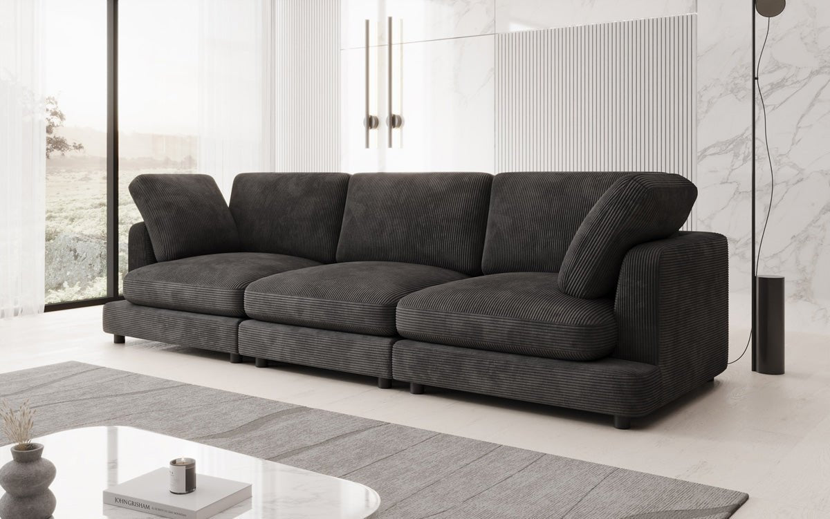 Designer 3 Seater Sofa Thalessa in Corduroy