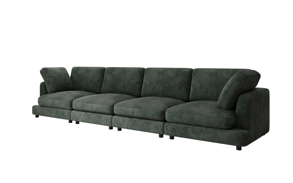 Designer 4-Seater Sofa Thalessa in Corduroy