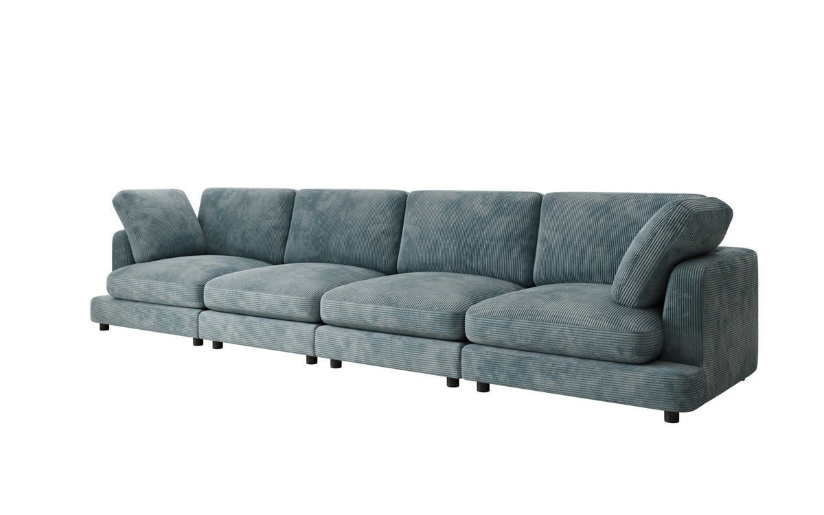 Designer 4-Seater Sofa Thalessa in Corduroy