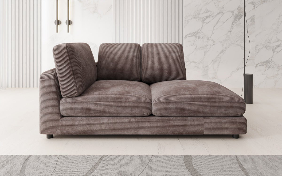 Designer Chaise Lounge/Sofa Thalessa in Corduroy