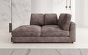 Designer chaise longue/sofa Thalessa in Corduroy