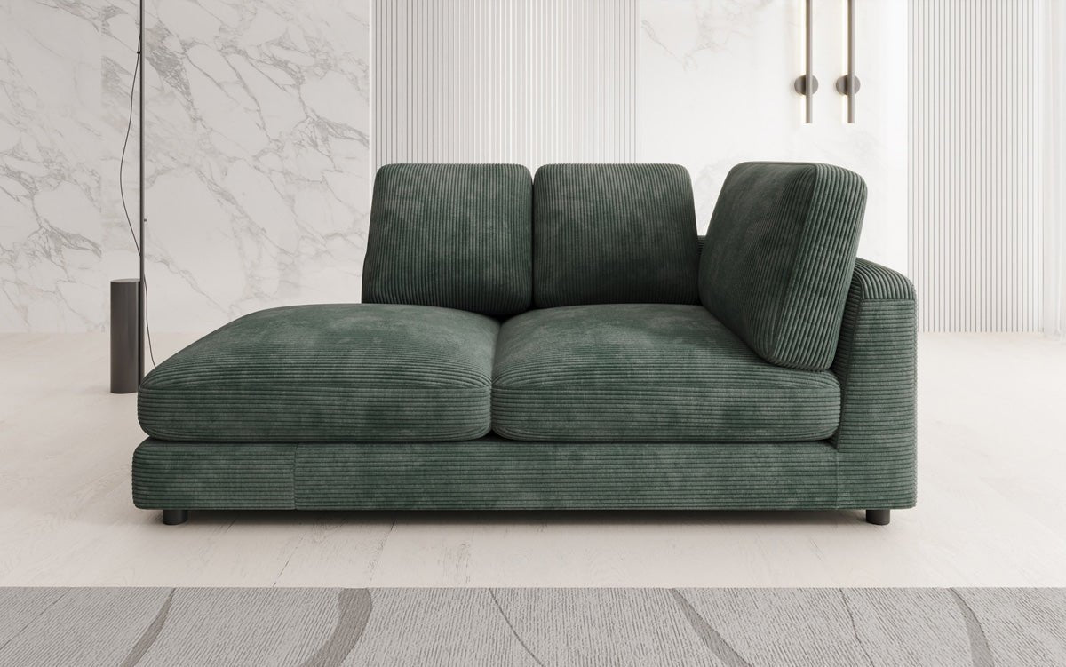 Designer Chaise Lounge/Sofa Thalessa in Corduroy