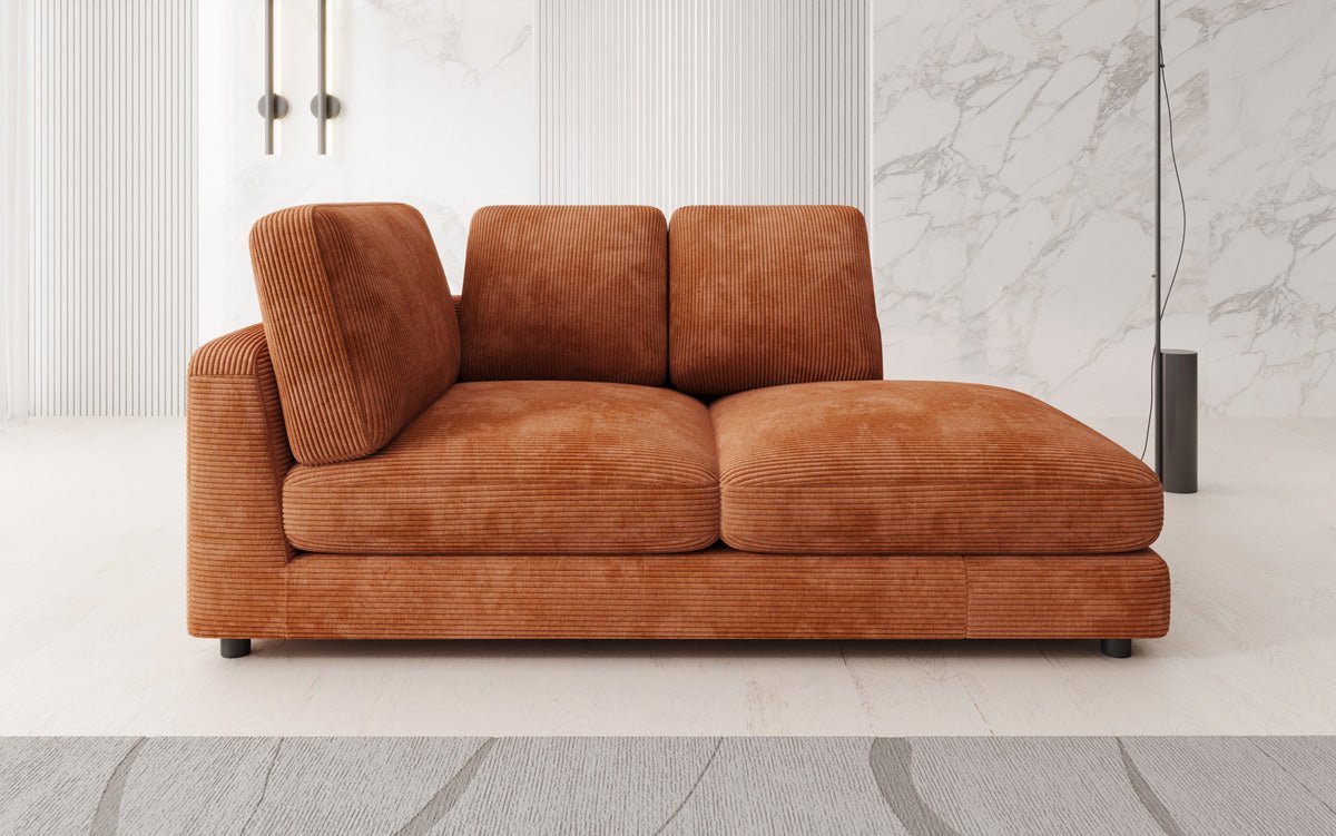 Designer Chaise Lounge/Sofa Thalessa in Corduroy