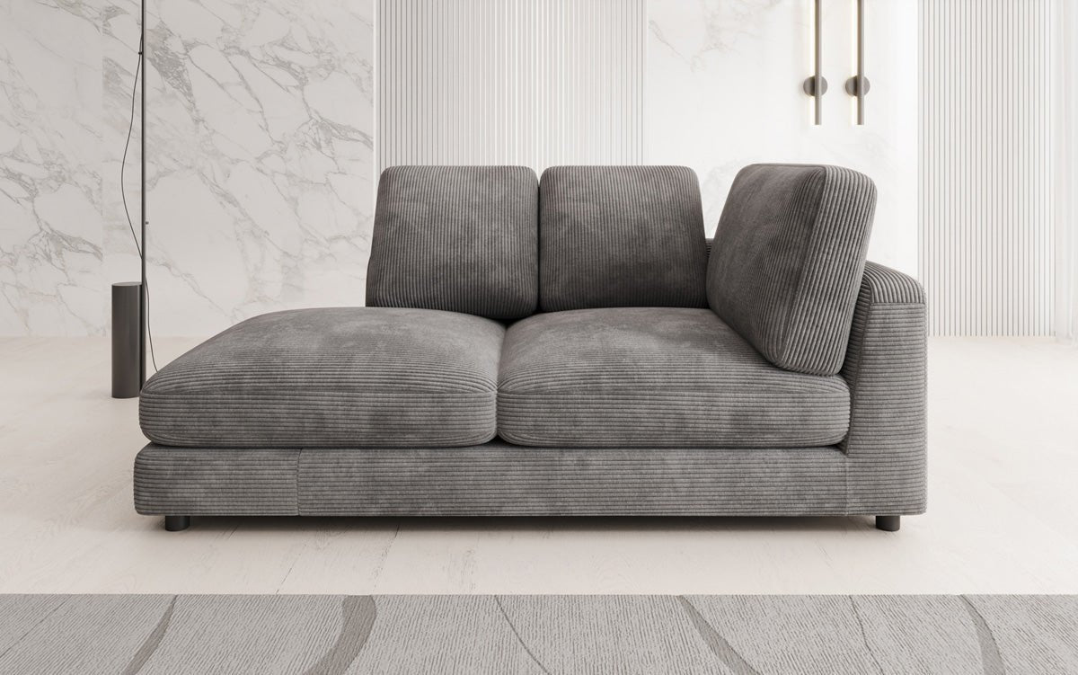 Designer Chaise Lounge/Sofa Thalessa in Corduroy