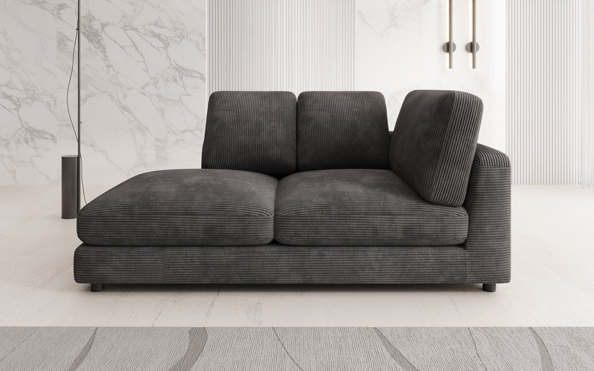 Designer Chaise Lounge/Sofa Thalessa in Corduroy