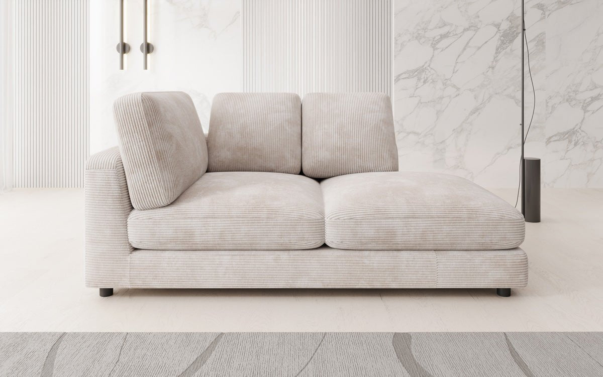 Designer Chaise Lounge/Sofa Thalessa in Corduroy