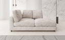 Designer chaise longue/sofa Thalessa in Corduroy