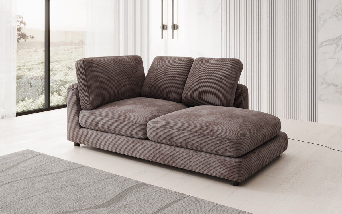 Designer Chaise Lounge/Sofa Thalessa in Corduroy