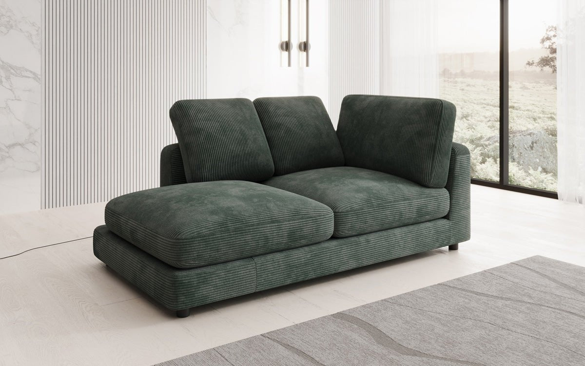 Designer Chaise Lounge/Sofa Thalessa in Corduroy