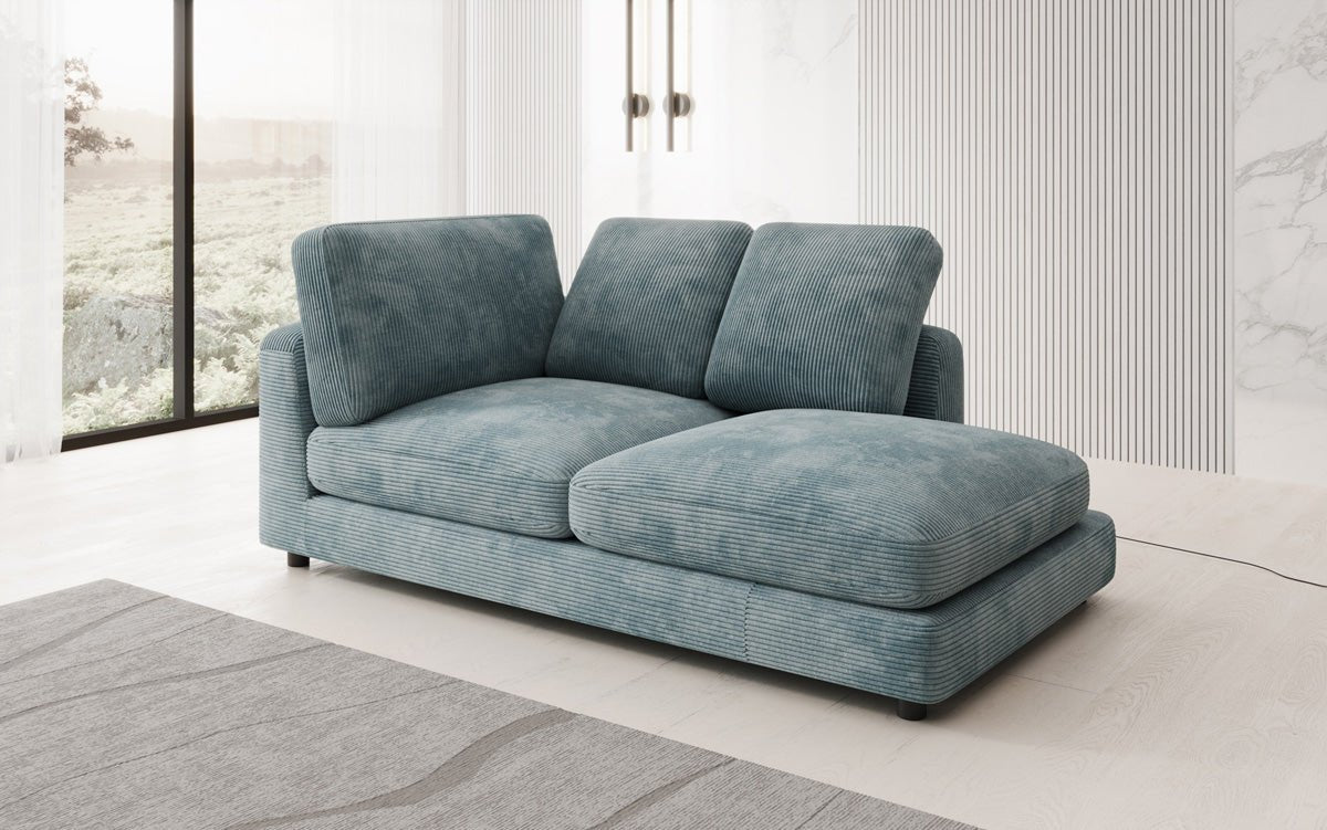Designer Chaise Lounge/Sofa Thalessa in Corduroy