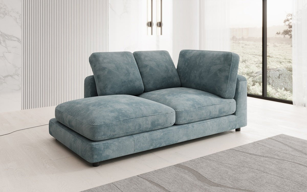 Designer Chaise Lounge/Sofa Thalessa in Corduroy