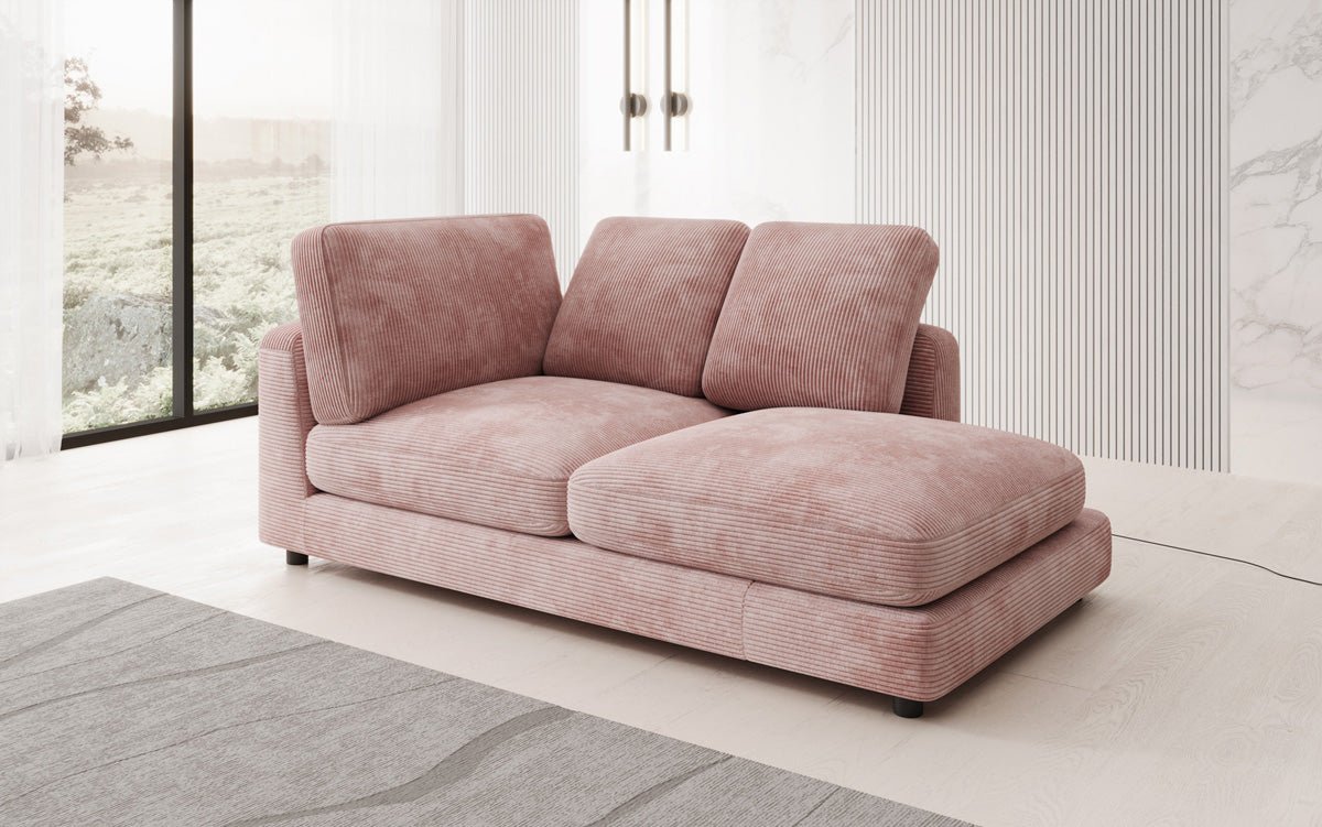 Designer Chaise Lounge/Sofa Thalessa in Corduroy