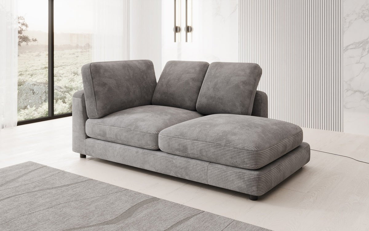 Designer Chaise Lounge/Sofa Thalessa in Corduroy