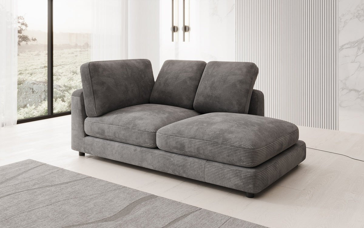 Designer Chaise Lounge/Sofa Thalessa in Corduroy