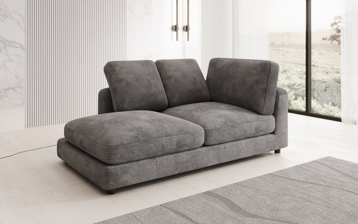Designer Chaise Lounge/Sofa Thalessa in Corduroy