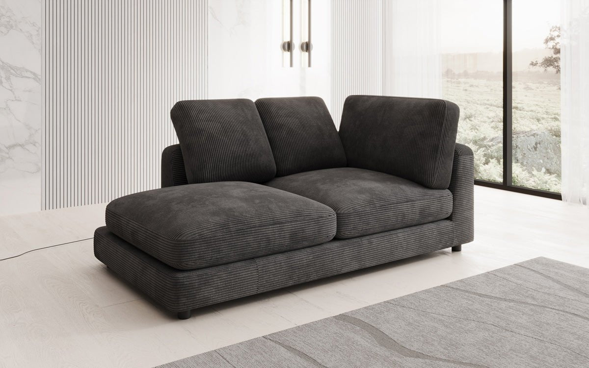 Designer Chaise Lounge/Sofa Thalessa in Corduroy