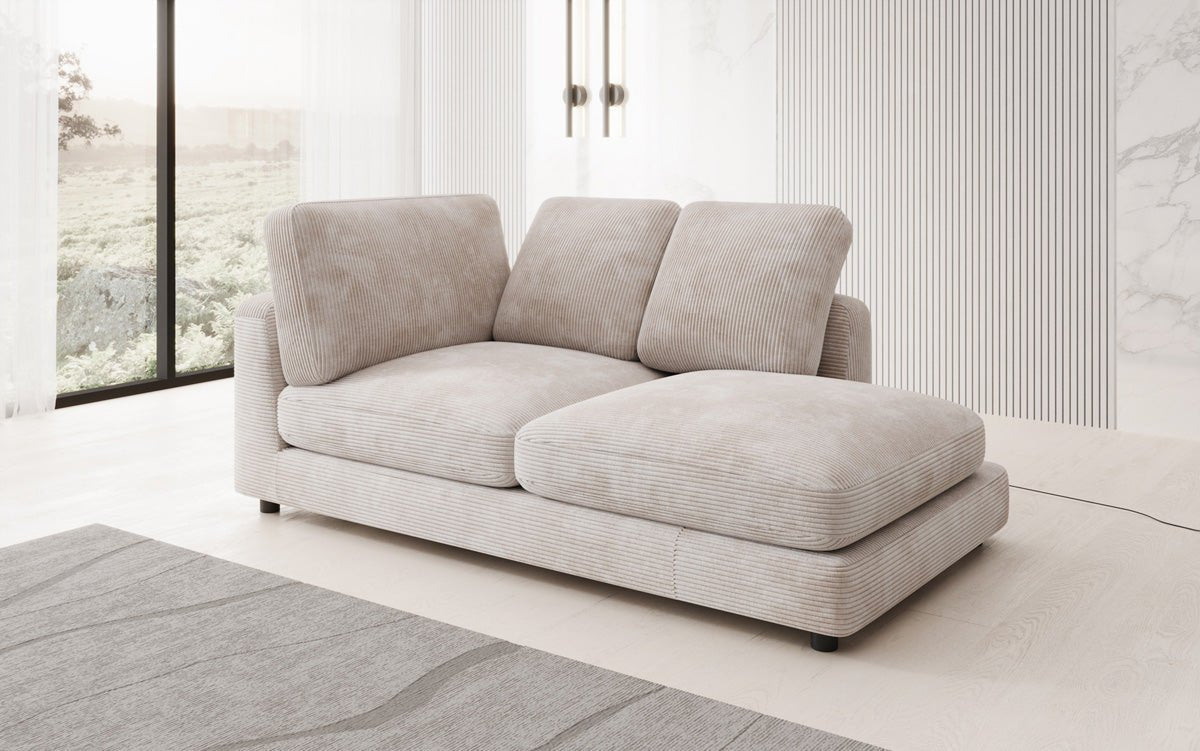 Designer Chaise Lounge/Sofa Thalessa in Corduroy