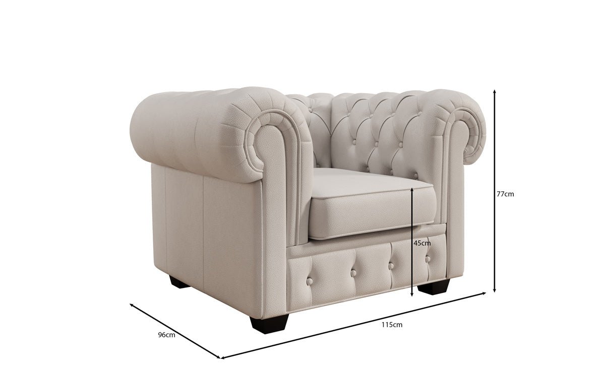 Chesterfield Royal 3+2+1 Sofa Set in Genuine Leather