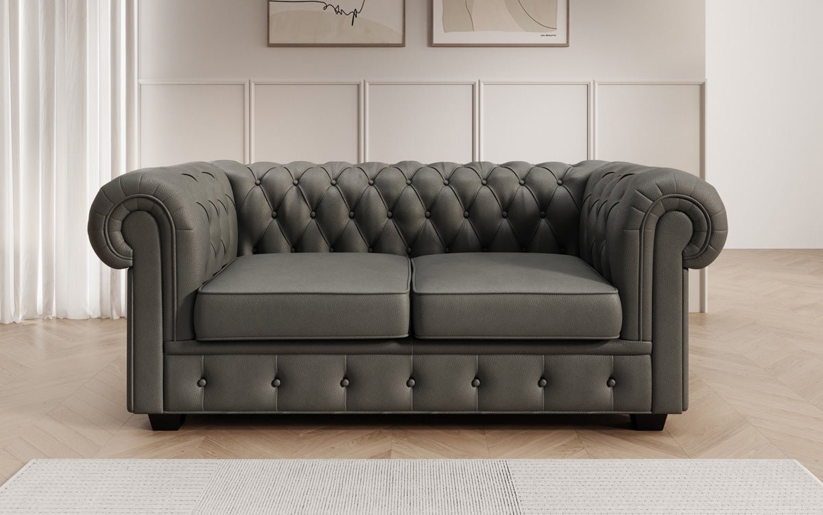 Chesterfield 2-seater sofa Royal in genuine leather