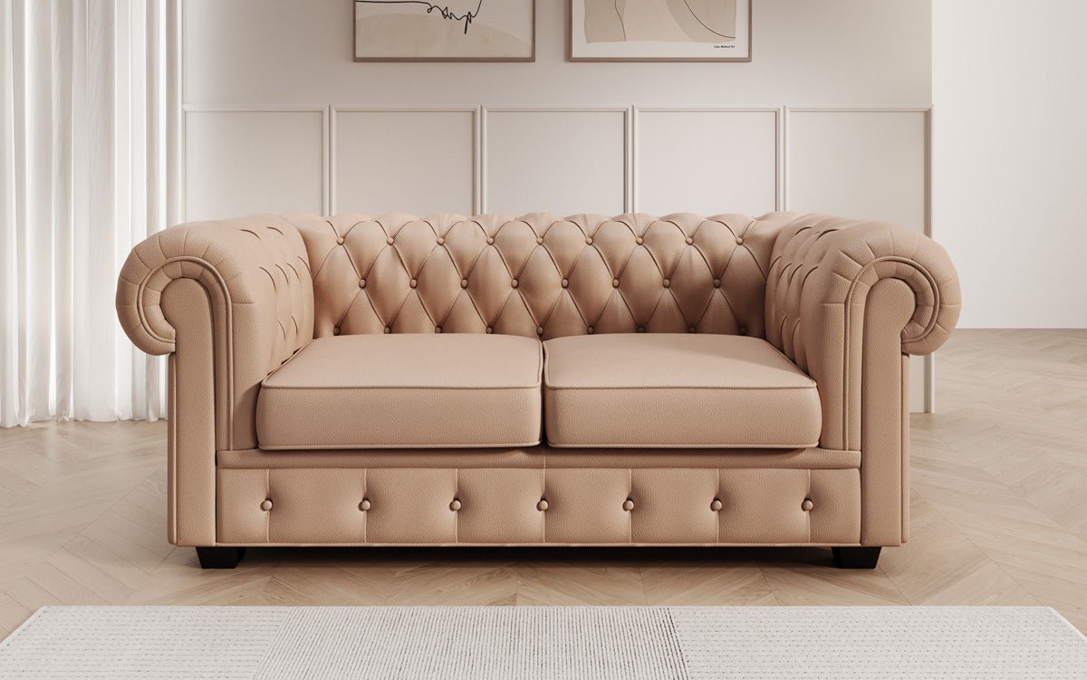 Chesterfield 2-seater sofa Royal in genuine leather