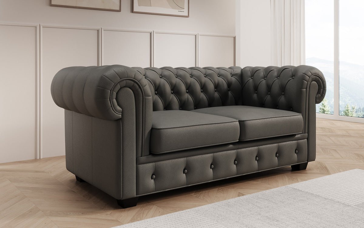 Chesterfield 2-seater sofa Royal in genuine leather