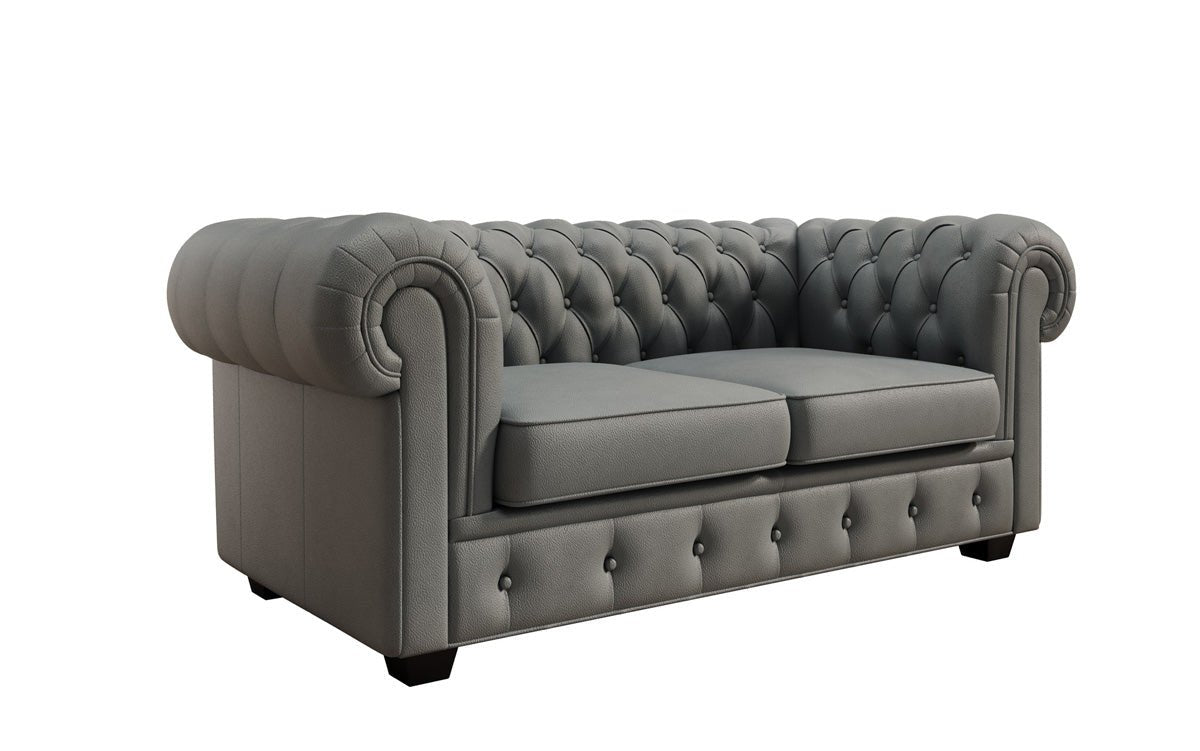 Chesterfield 2-seater sofa Royal in genuine leather