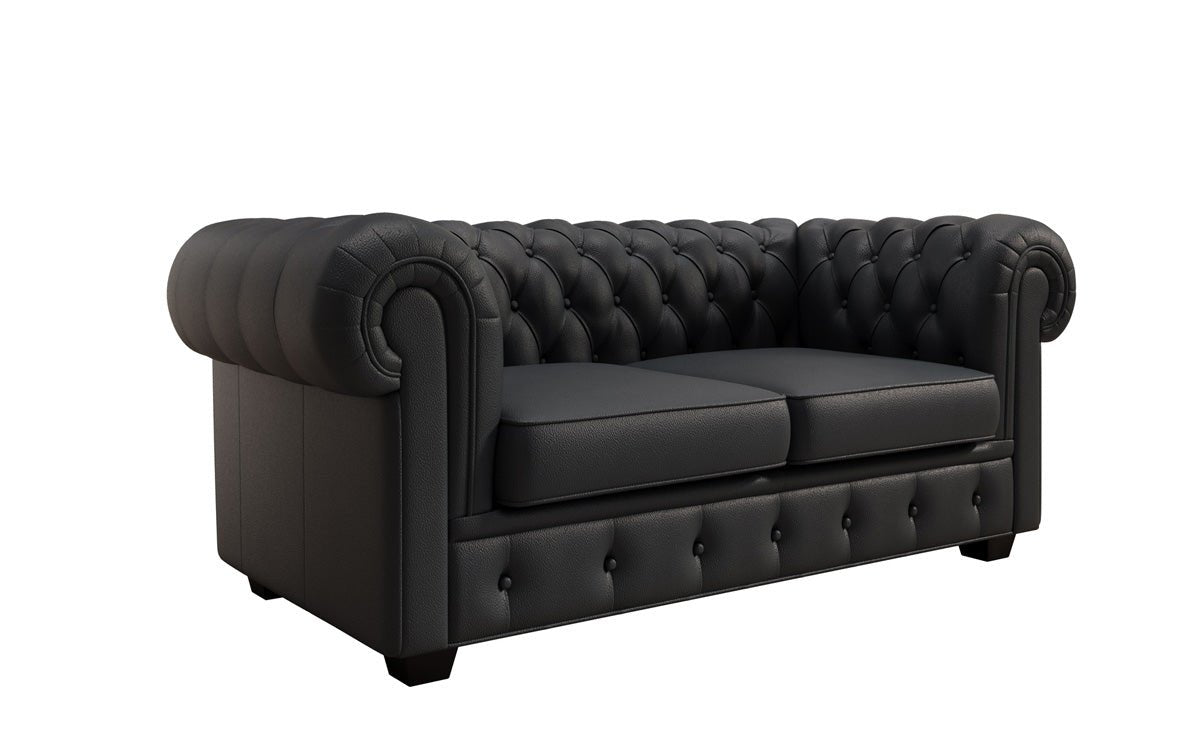 Chesterfield 2-seater sofa Royal in genuine leather