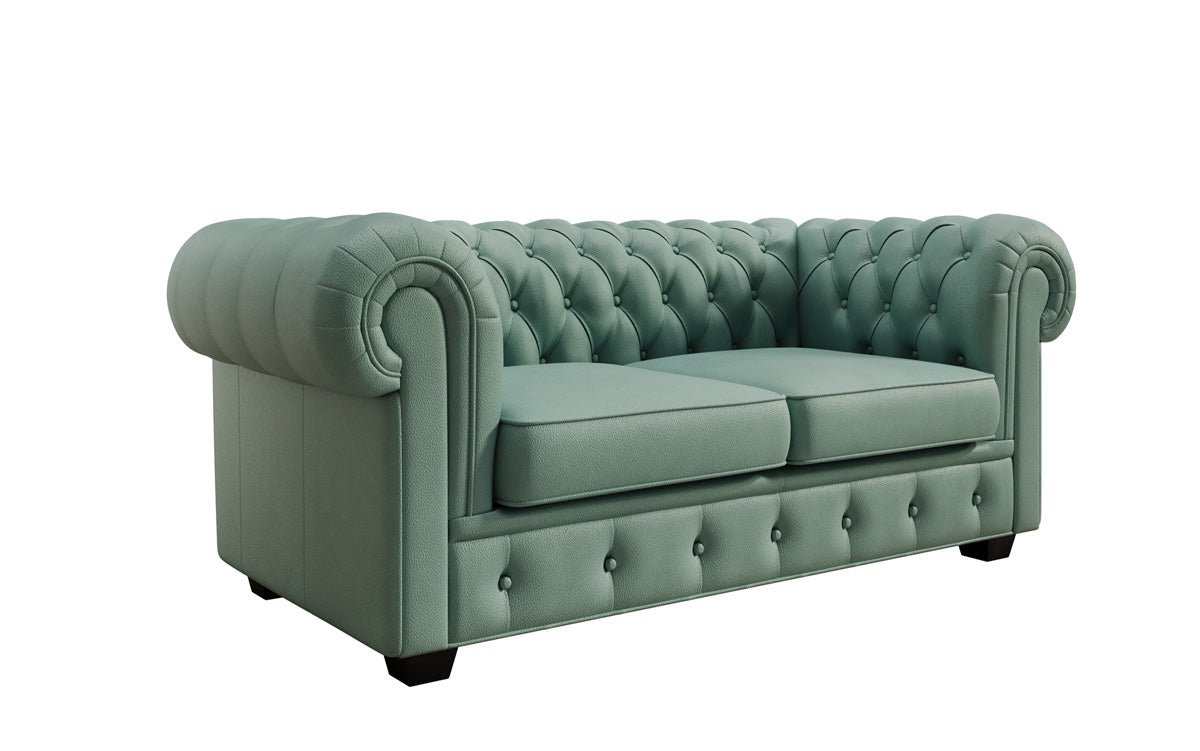 Chesterfield 2-seater sofa Royal in genuine leather