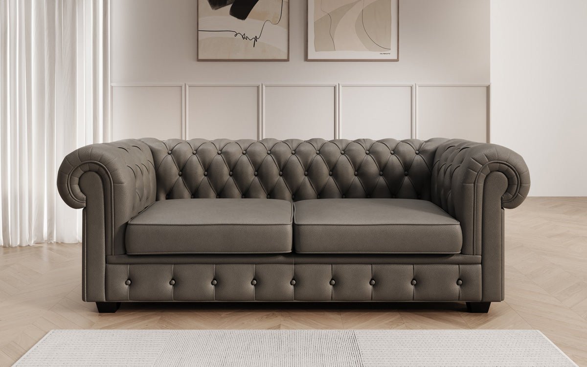 Chesterfield 3-seater sofa Royal in genuine leather