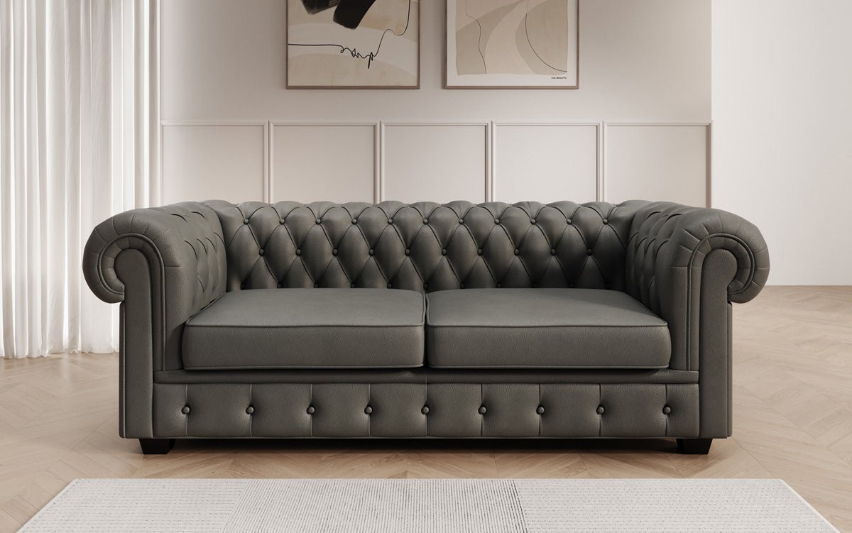 Chesterfield 3-seater sofa Royal in genuine leather