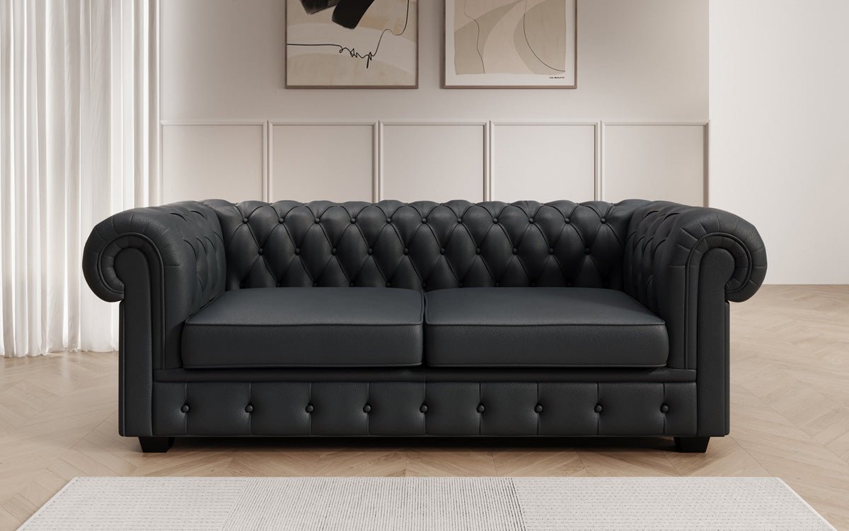 Chesterfield 3-seater sofa Royal in genuine leather