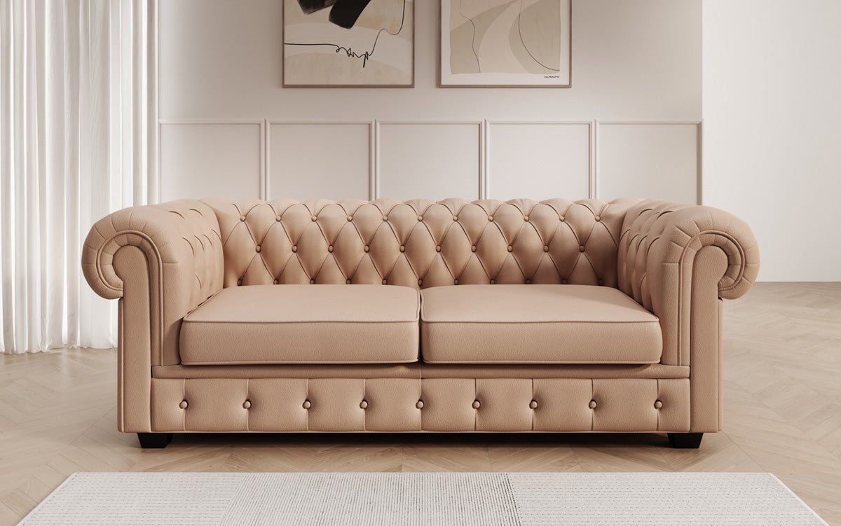 Chesterfield 3-seater sofa Royal in genuine leather