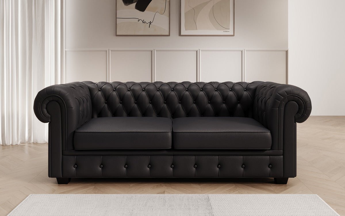 Chesterfield 3-seater sofa Royal in genuine leather