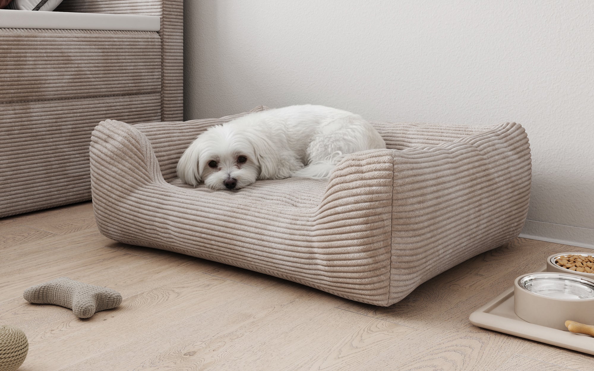 Dog bed Cosmo 60 × 80 cm in Corduroy