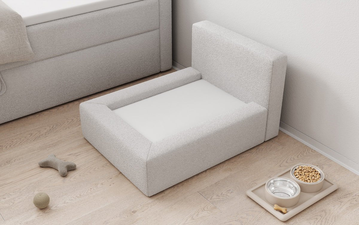 Dog bed LupoLounge 80 × 60 cm in Bouclé